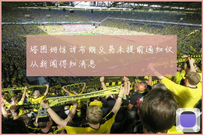 塔图姆惊讶布朗交易未提前通知仅从新闻得知消息